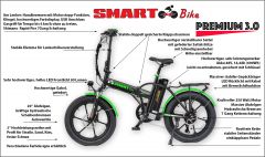 SMARTbike PREMIUM 3.0 Faltbar, universell für alle Strecken, 3&quote; Reifen