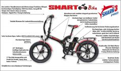 SMARTbike SHARK 3Pro Faltbar, Rahmenvollfederung, 3&quote; Reifen
