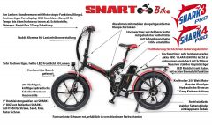 SMARTbike SHARK 4Pro Faltbar, Rahmenvollfederung, 4&quote; Reifen