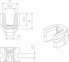 TechPulley Gleitstücke SP11/SP2515-AF